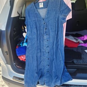 Rue21 Blue Denim Maxi Dress
